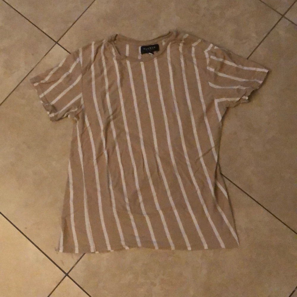 Tan striped shirt